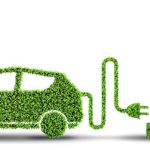 Electric,Car,Concept,In,Green,Environment,Concept,-,3d,Rendering