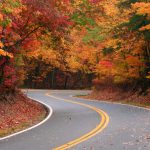 Fall,Color,On,Curvy,Road,Over,Fort,Mountain,In,Northwest