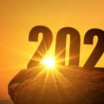 New,Year,2026,At,Sunset.,Silhouette,2026,Stands,On,A